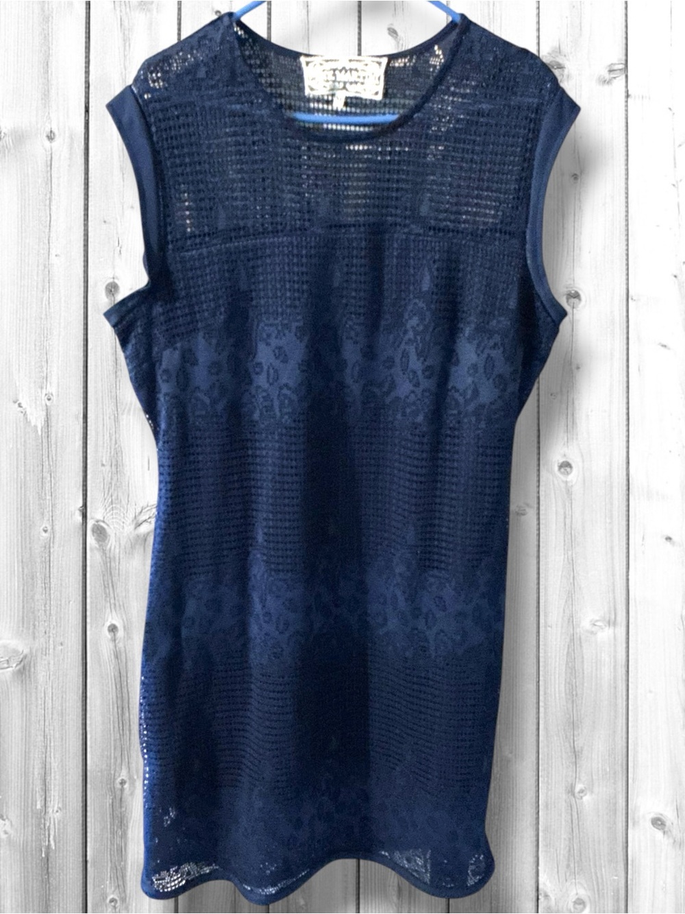 🌹PINK MARTINI NAVY MINI DRESS/MESH OVERLAY